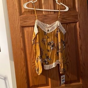 off the shoulder long sleeve top